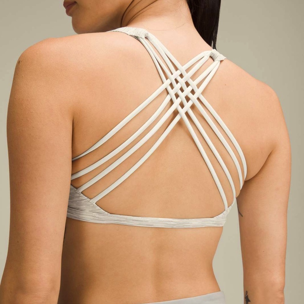 lululemon athletica Strappy Sports Bra in Light Gray